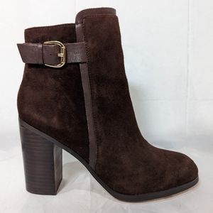 Lands' End Brown Suede Ankle Boots Size 8